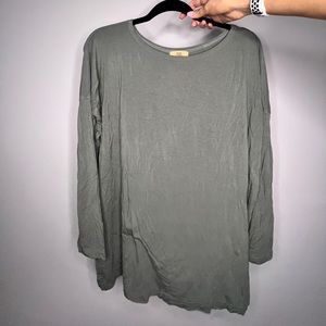 Sage green piko top